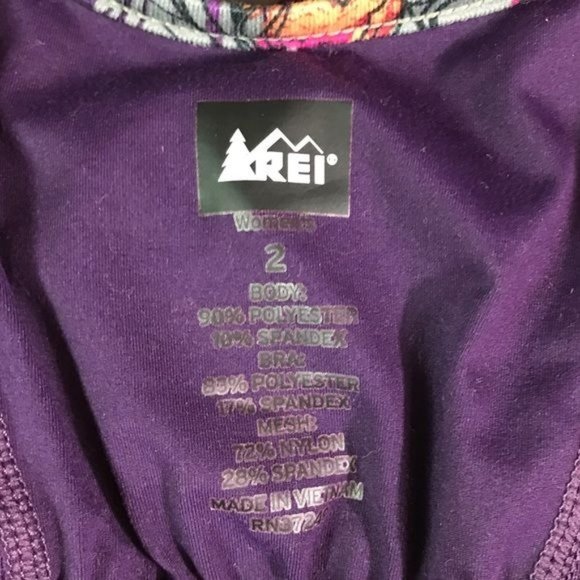 REI 2 floral active tank purple - Picture 6 of 7